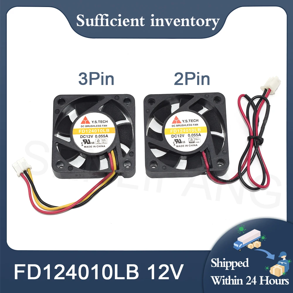 Cooling Fan FD124010LB 4010 40*40*10MM DC12V 0.055A 2Pin/3Pin Set-top Box DVR Double Ball Mute Fan New Free Shipping