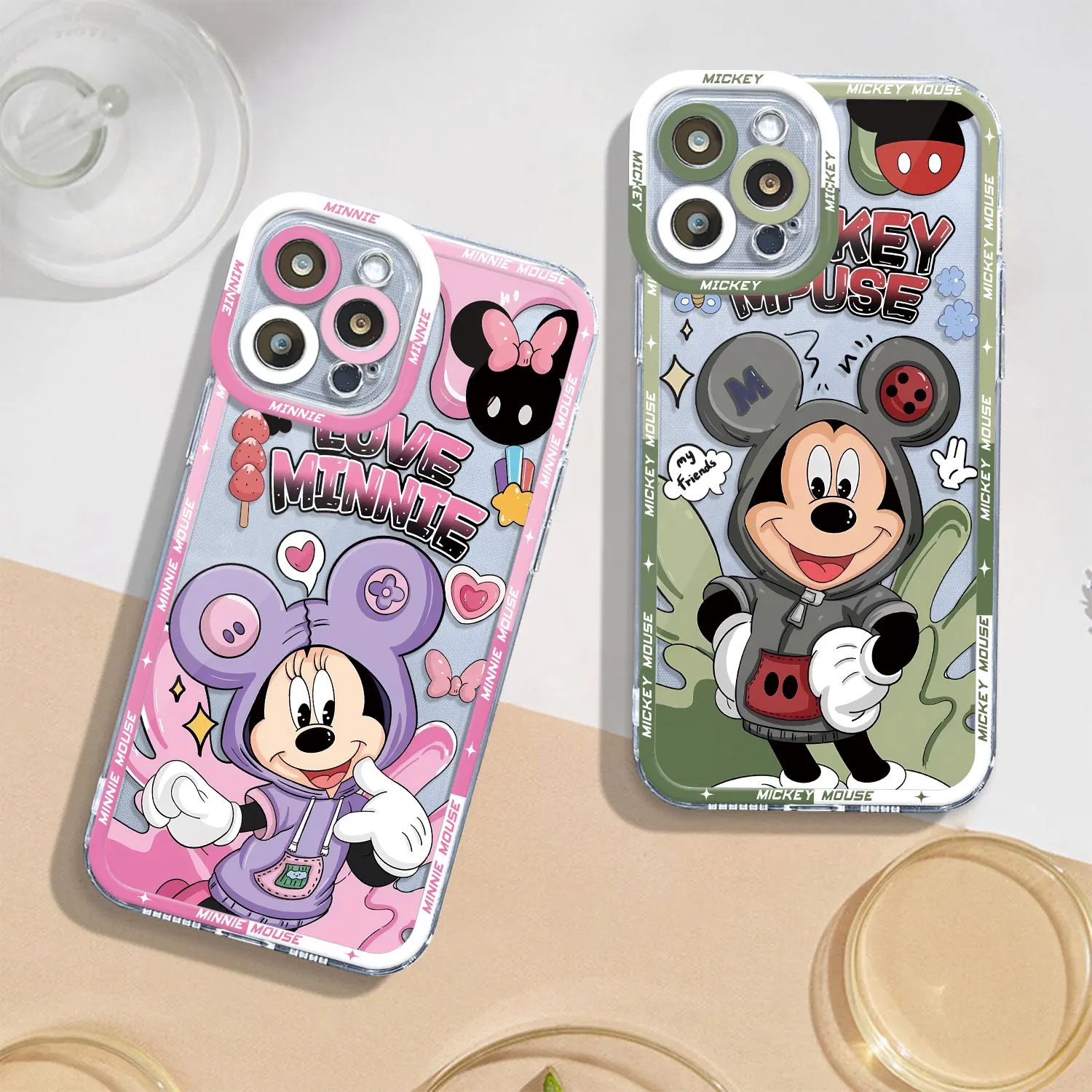 Disney-funda transparente de Mickey para Samsung Galaxy, cubierta de teléfono de ojo de Ángel, S23 Ultra, A52, A32, S22 Plus, S21, S20 FE, A53, A12, A51, A21s