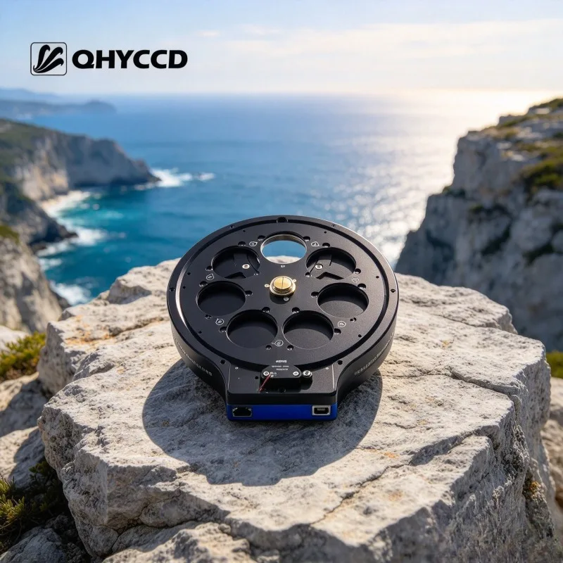 QHYCCD QHYCFW3 3rd Gen Astronomical Filter Wheel Internal Single Disc 7x36mm 5x2 Inches for Telescopic Imaging