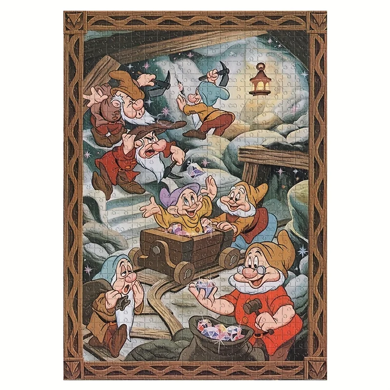 

1000pcs Puzzle Featuring Cartoon Characters, Snow White And The Seven Dwarfs. A Wall-Hangable Puzzle Suitable for Adult Games,