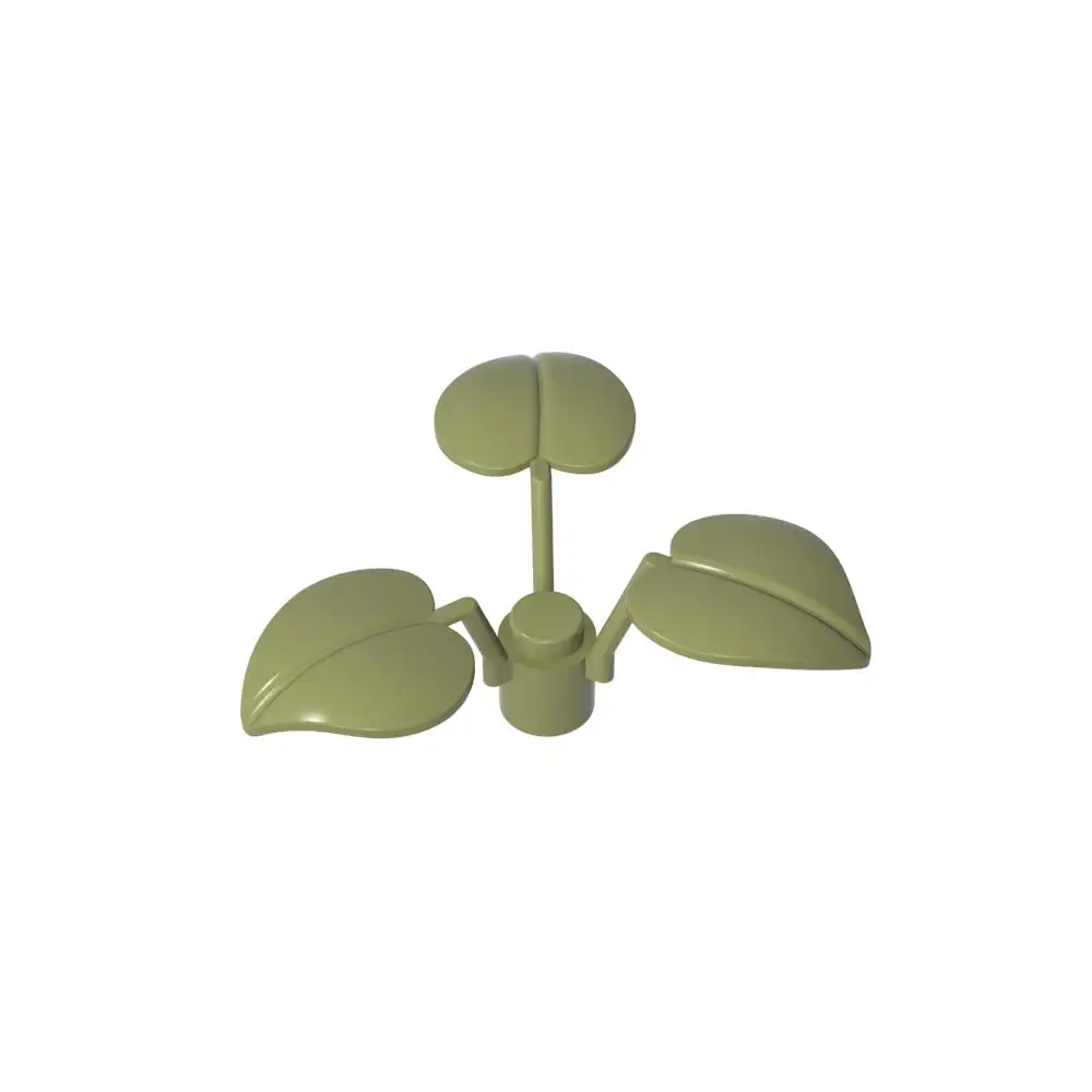 Peças de plantas 6255 30 peças 1x1x2/3-3 folhas grandes tijolos partículas brinquedos diy modelo de árvore de folhas jardim floresta acessório blocos de construção