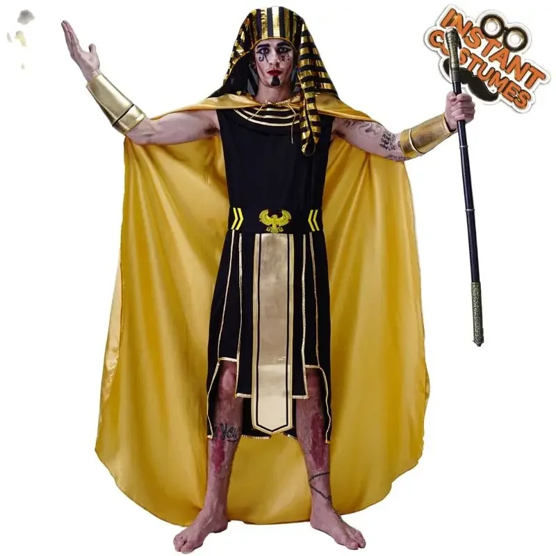 

Pharaoh Costume Men Ancient Egypt King Cosplay Clothes Halloween Cosplay Carnival Stage Performance Wear Party Dress Up Suit