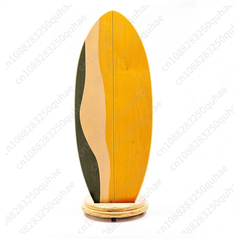 Fish‑Shaped Surfing Fitness Balance Board Wooden Fitness Board Skiing Yoga Training Core