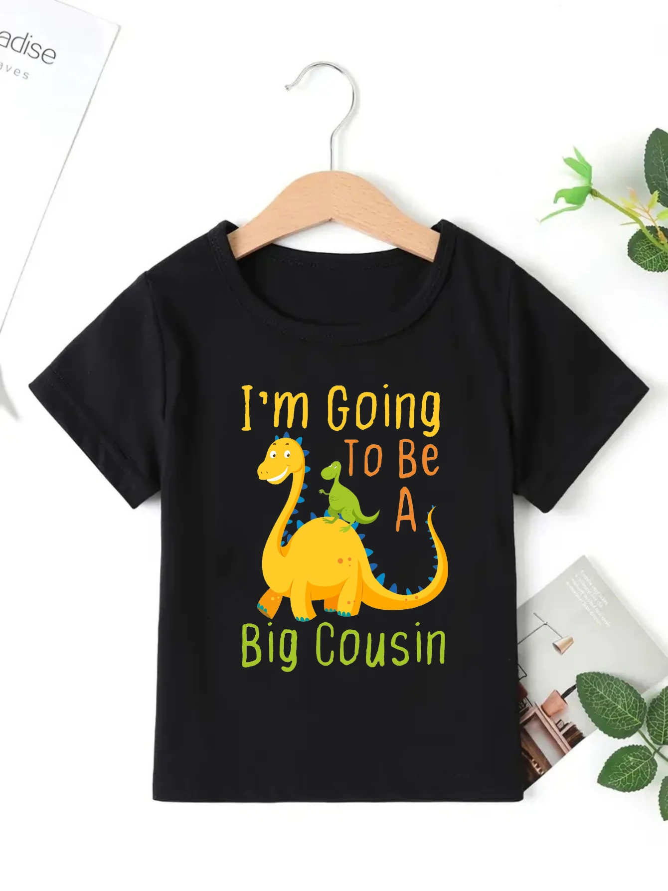 

I Am Going To Be A Big Cousin Dinosaur Graphic Printed T Shirt Boys Pregnancy Announcement Shirt Kawaii Kids Clothes
