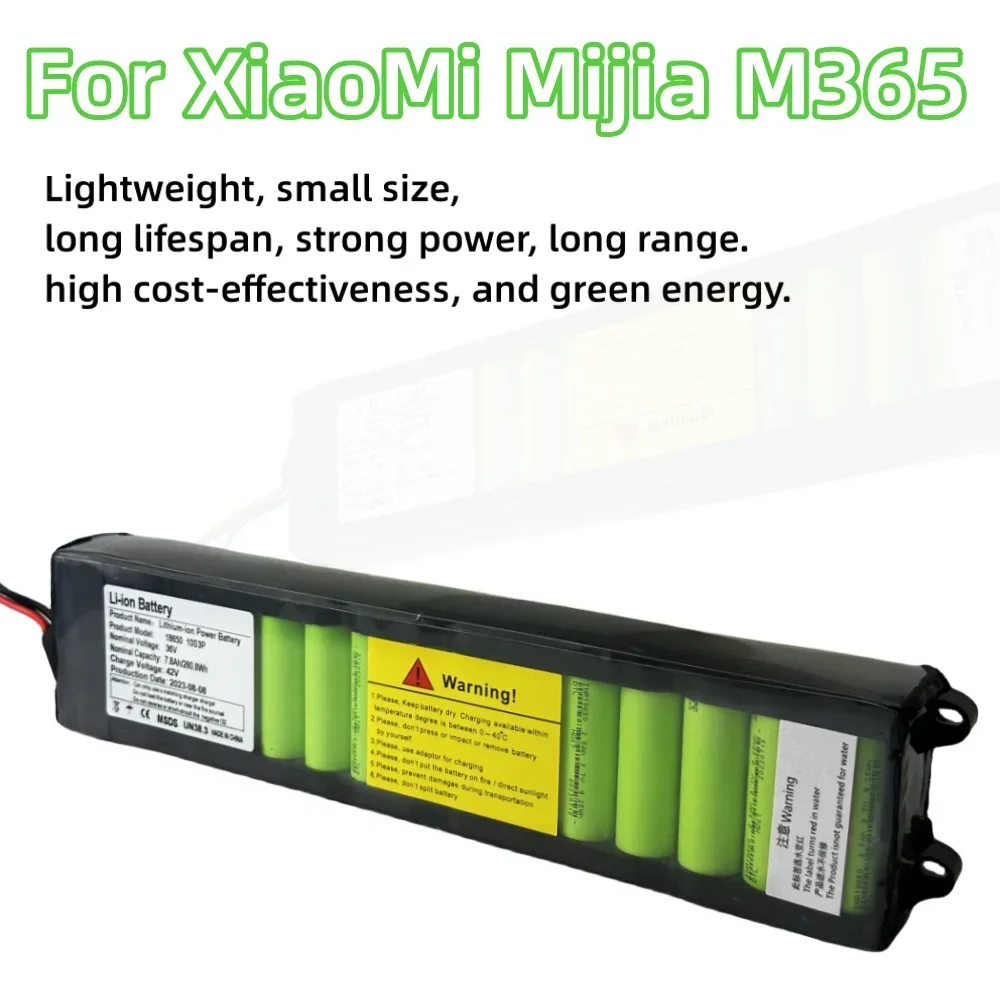 For Xiaomi M365 Electric Scooter 36V 7800mAh Li-ion Battery Pack Built-in BMS Protection Long-Lasting Range Without communica