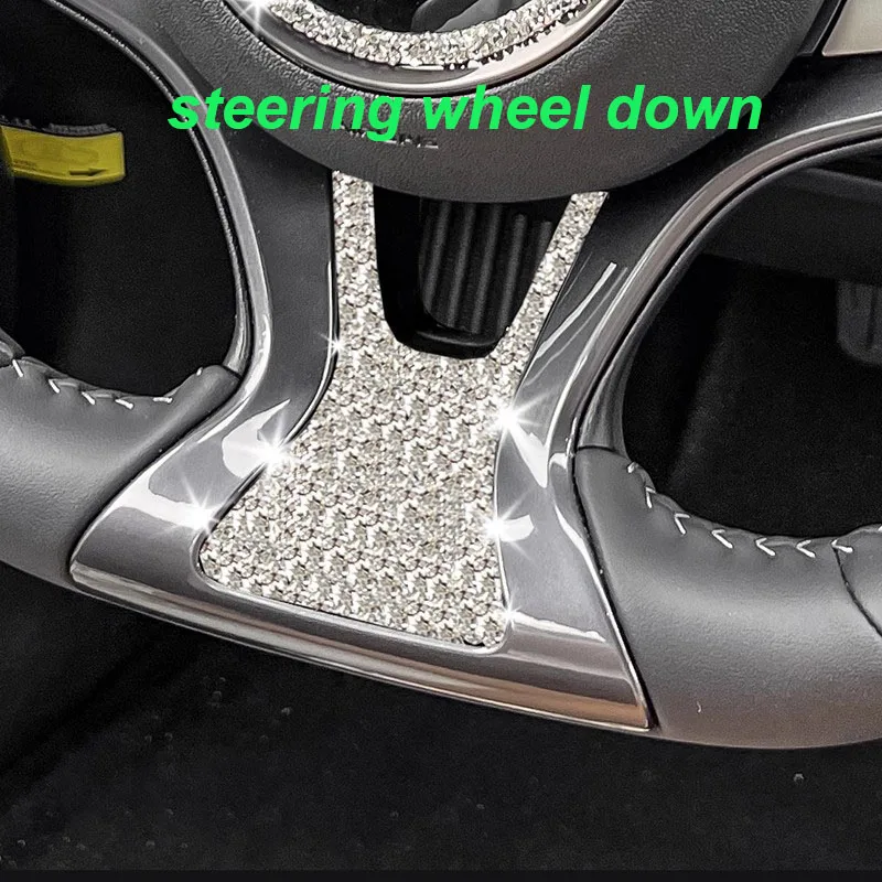 ل BYD ختم 06 DMI 2025 عجلة توجيه سيارة ملصقات الماس الصغيرة الزخرفية شعار رأس السيارة الترتر الملحقات الداخلية