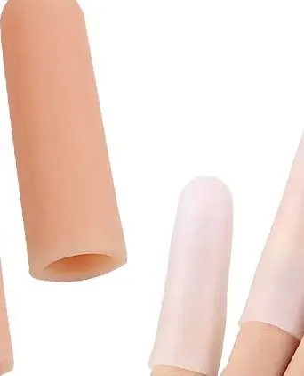 4Pcs Silicone Toe Tube Finger Protector Sleeve High Temperature Resistant Hamburger Pizza Food Anti-slip Finger Cover