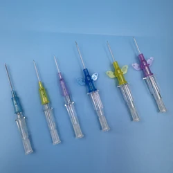 20pcs Disposable Dog Cat I. V. Cannula Animal Catheter Pet Catheters with Heparin Cap 22G 24G 26G Veterinary Tools