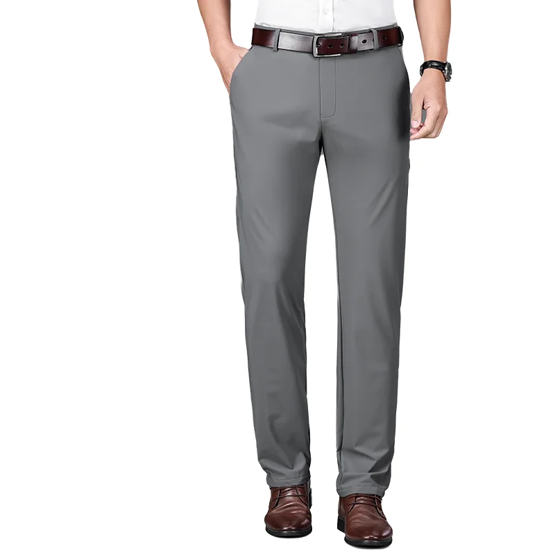 

Men's Fashion Suit Trousers Spring Summer Lightweight Business Casual Straight Pants Versatile for Streetwear Home Office Wear
