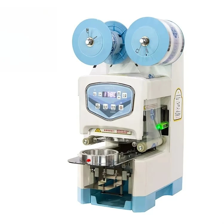 

AUTATA CE Certificate Automatic Bubble Tea Cup Sealing Machine For Beverage Shop Heat Sealer PP Plastic Cup Size 90mm-95m LF-95S