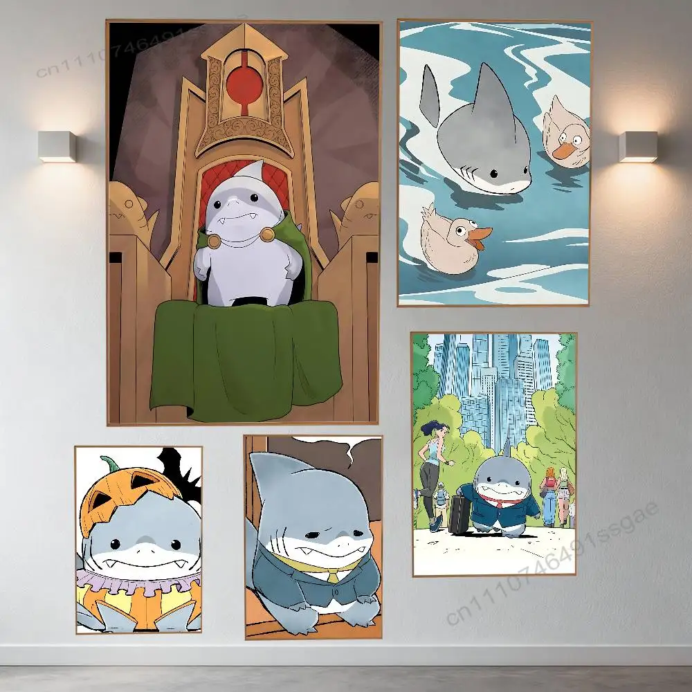 

Cute J-Jeff The Land S-Shark Poster Wall For Sticky Decoration Waterproof Home Living Room Bedroom Bar