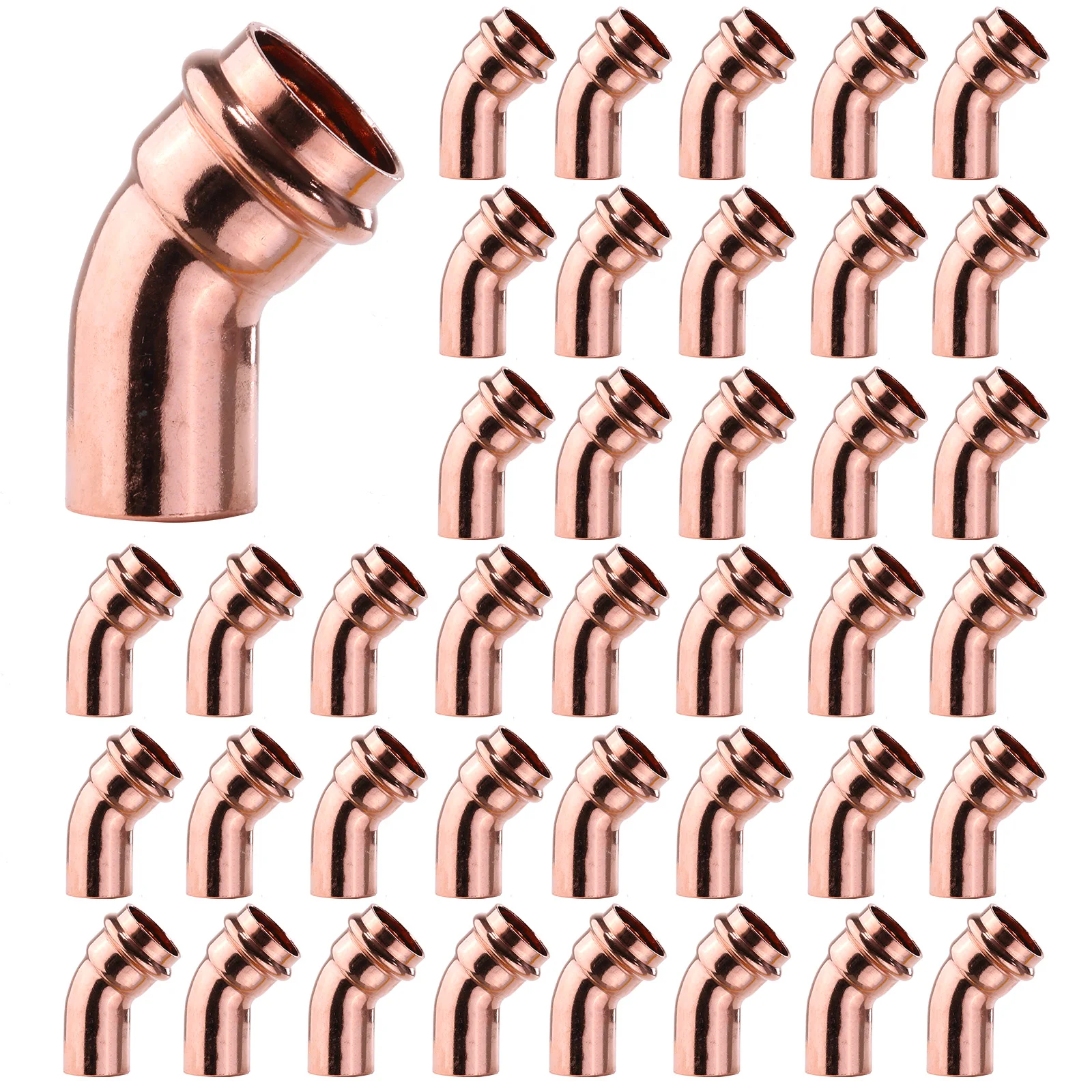 Copper Press-Fit Fittings Leakproof Copper Solderless Fittings Multi-Purpose Home Plumbing Accessories