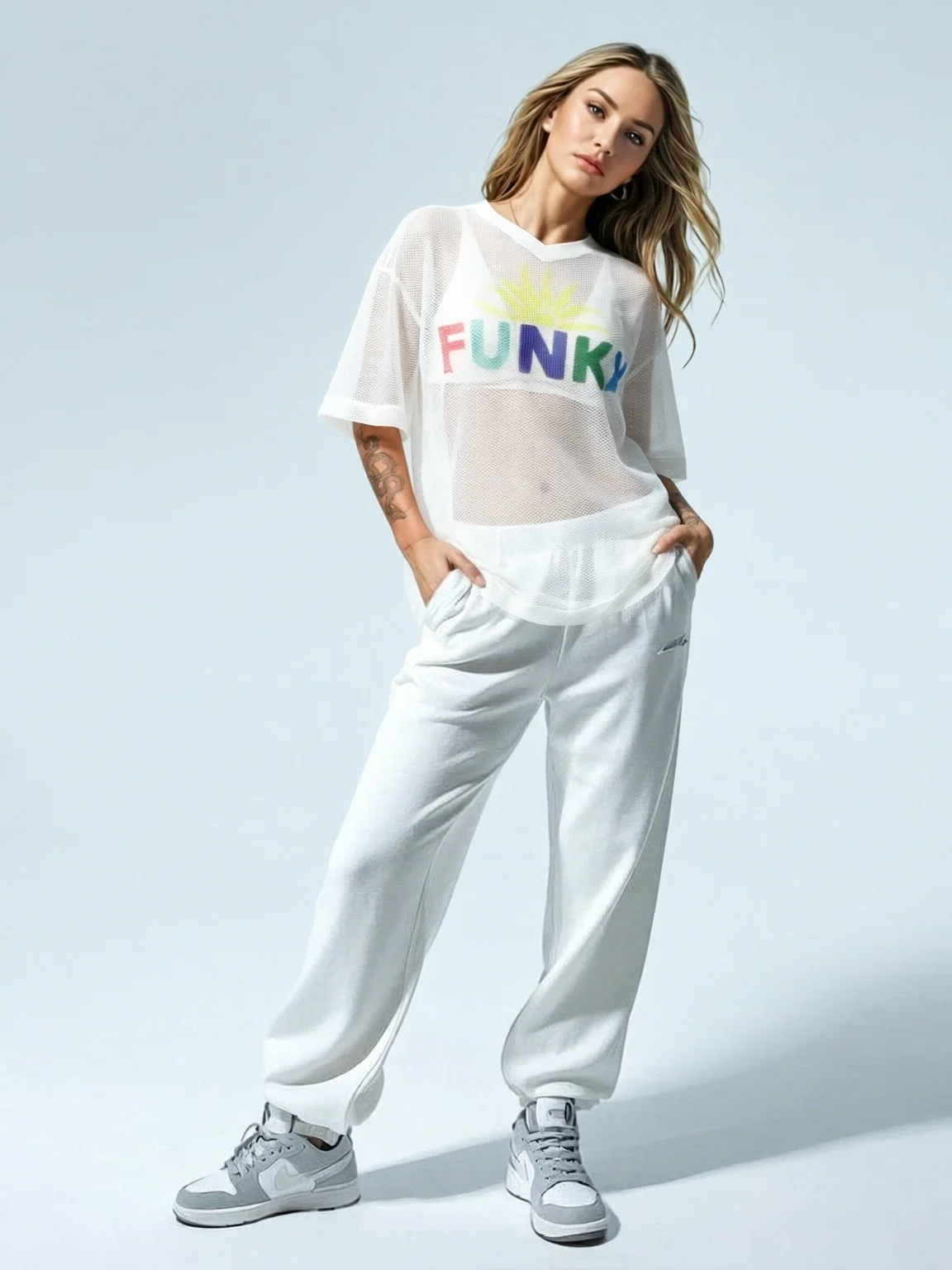 New Arrival Women T Shirts Top Tee Short Sleeve Men Running Net Mesh Top Clothes 1249