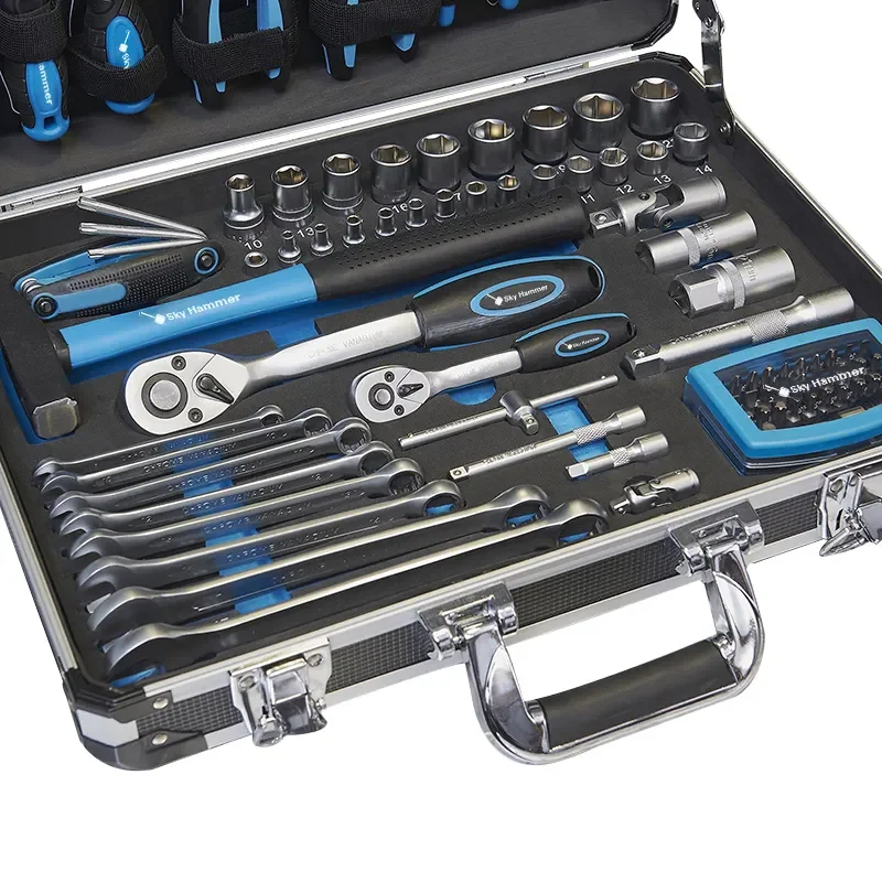 95 шт., набор инструментов для авторемонта, набор торцевых ключей, портативный ящик для ручных инструментов, набор бытовых инструментов