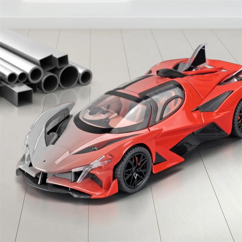 1:32 Apollo Project EVO Alloy Sports Car Model Diecast Metal Super Racing Car Vehicle Model Simulation Sound Light Kids Toy Gift