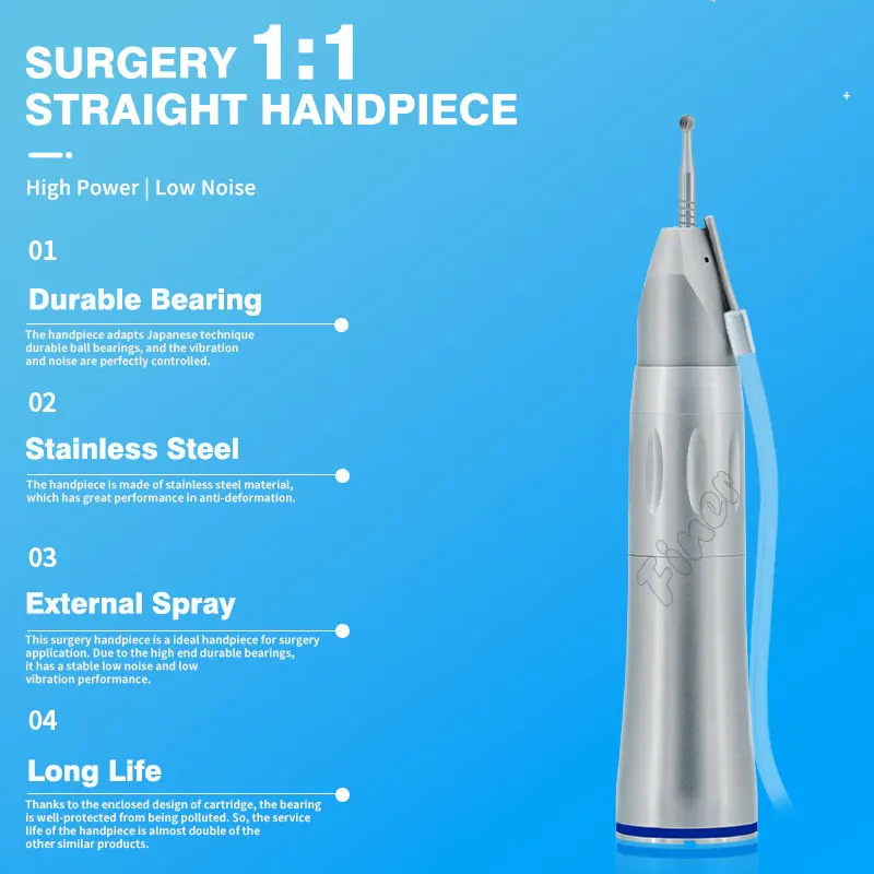 Dental Implant Surgical Straight Handpiece External Water Spray Sinus Lift Hand Piece