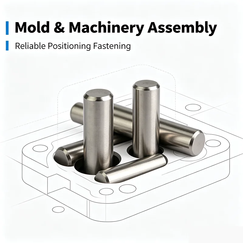 Bearing Steel Cylindrical Pin Locating Pin Needle Roller Pin M1 M2 M3 M4 M5 M6 M8 M10 M12 M14 M16 M18 M20 Solid Dowel Pin