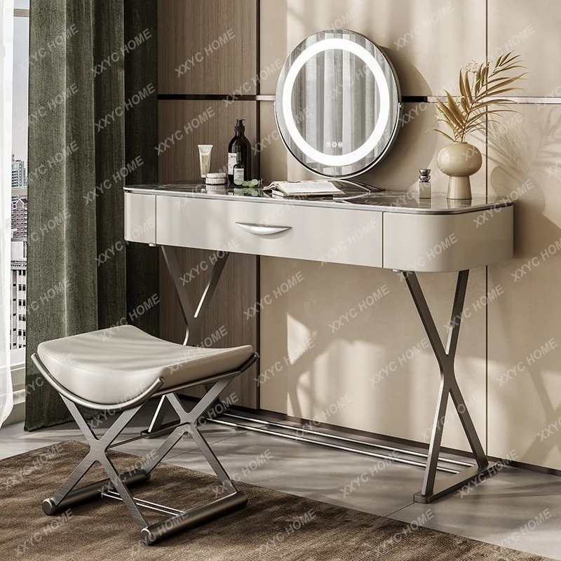 XX minimalist light luxury rock slab bedroom modern minimalist creative Internet celebrity dressing table