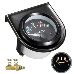 Medidor de temperatura da água do líquido refrigerante 52mm Digital Car Water Temp 12V 40-120 ℃   LED com medidor automático do adaptador do sensor da tubulação comum da temperatura da água