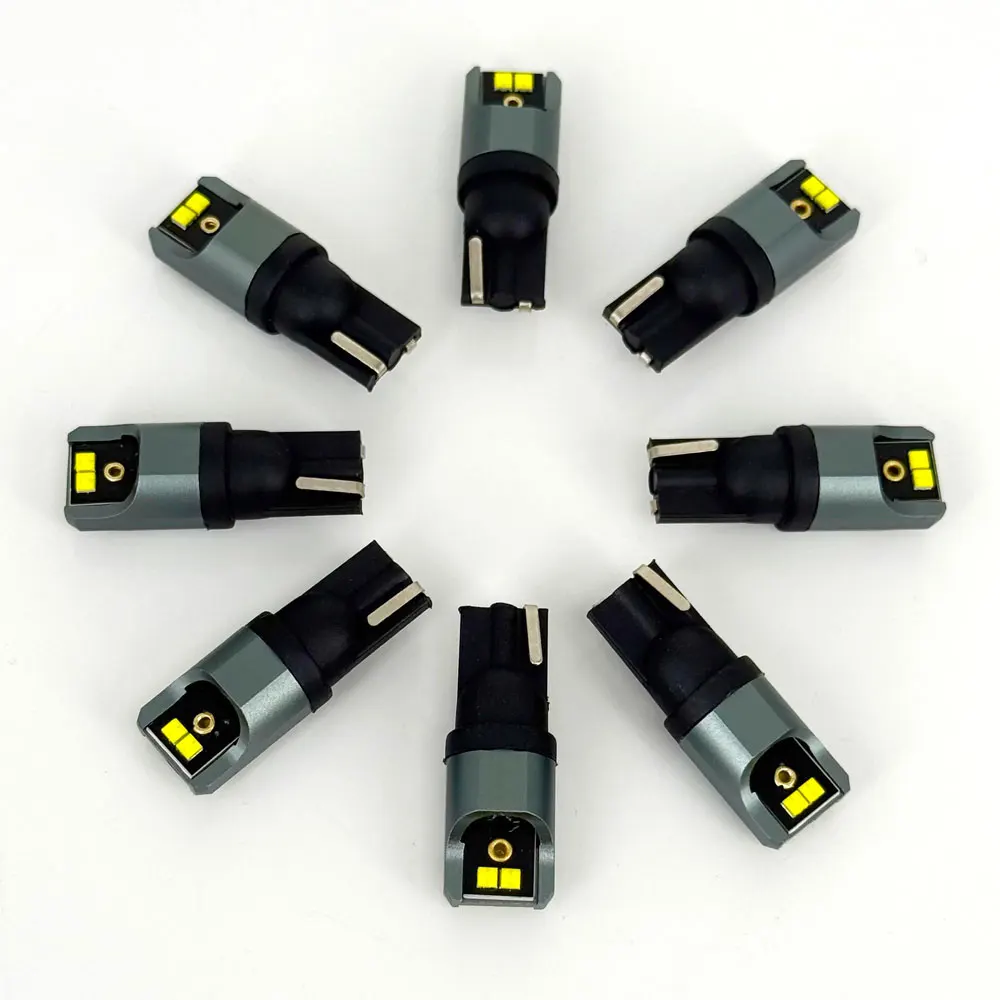 100pcs high quality car led bulbs universal instrument light T10 width light W5W car 12-24v