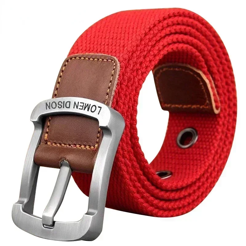 Unisex Caça Tático Canvas Belt, Pessoas De Negócios, Nylon Juventude Belt, Moda Jeans Acessórios, Moda Tendência