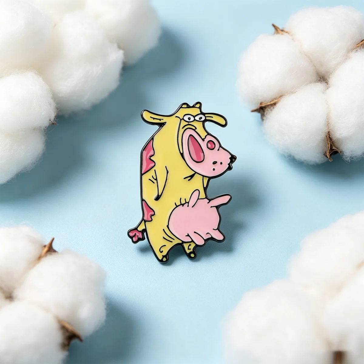 Chicken and Cow Enamel Pins Cartoon Brooches Badge Lapel Pin For Backpack Clothes Accessories Fashion Jewelry Birthday Gifts view 4