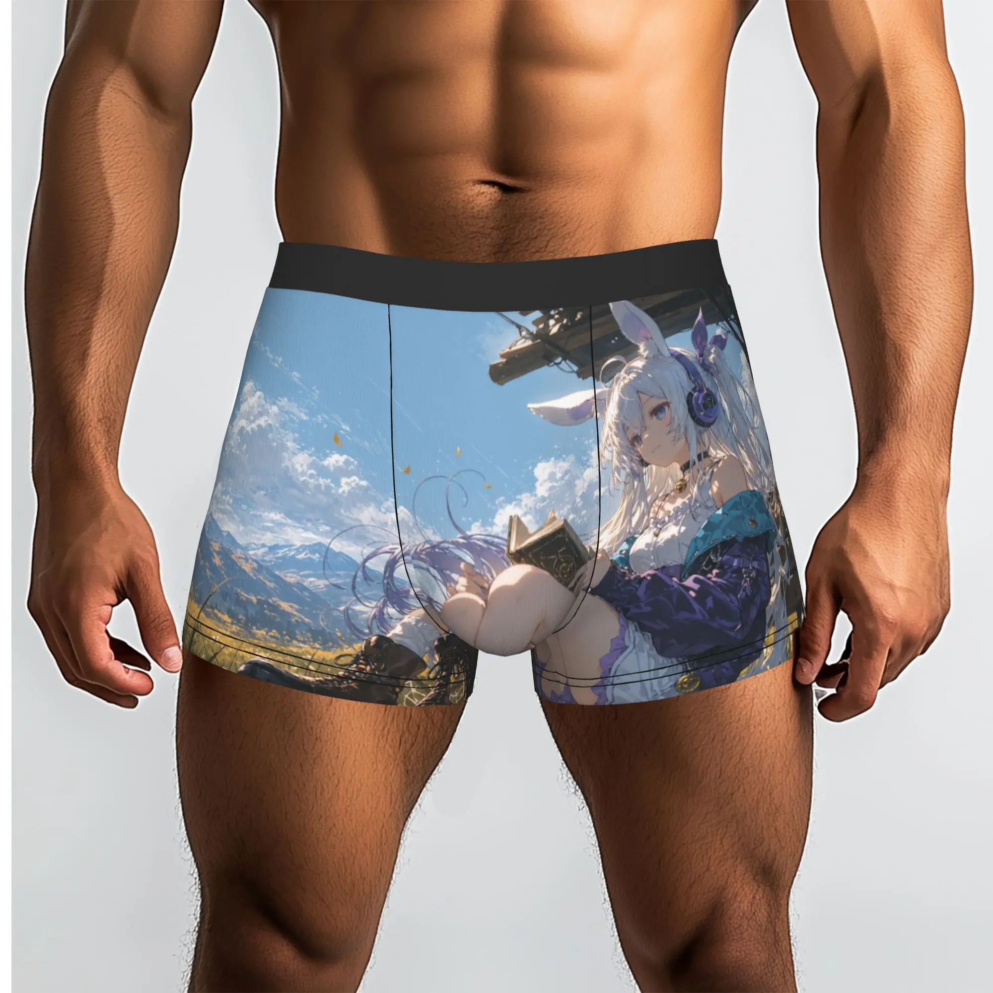 Popular Anime Bunny eared Girl boxers  adults 18 plus Underpants Homme Panties Men's Underwear Ventilate Shorts Boxer Briefs