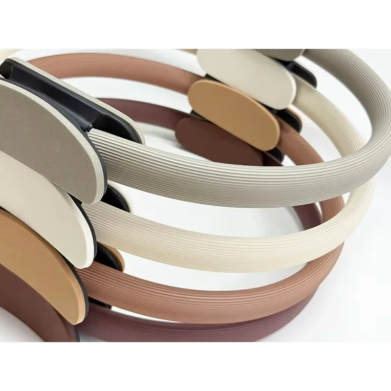 High Elasticity Mocha Chocolate Brown Beige Color Glass Fiber Pilates Ring Yoga  Circle Durable Magic Circle Pilate Ring