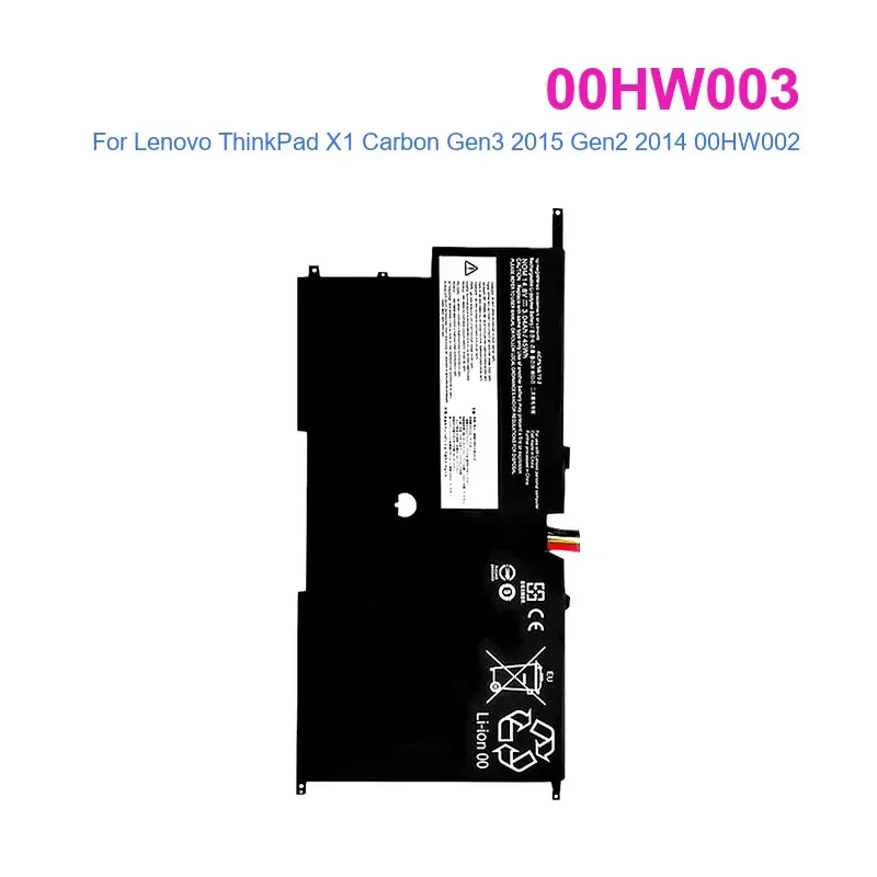 00HW003 بطارية الكمبيوتر المحمول لينوفو ثينك باد X1 الكربون Gen3 2015 Gen2 2014 00HW002 45N1702 SB10F46440 45N1700 3290mAh #2