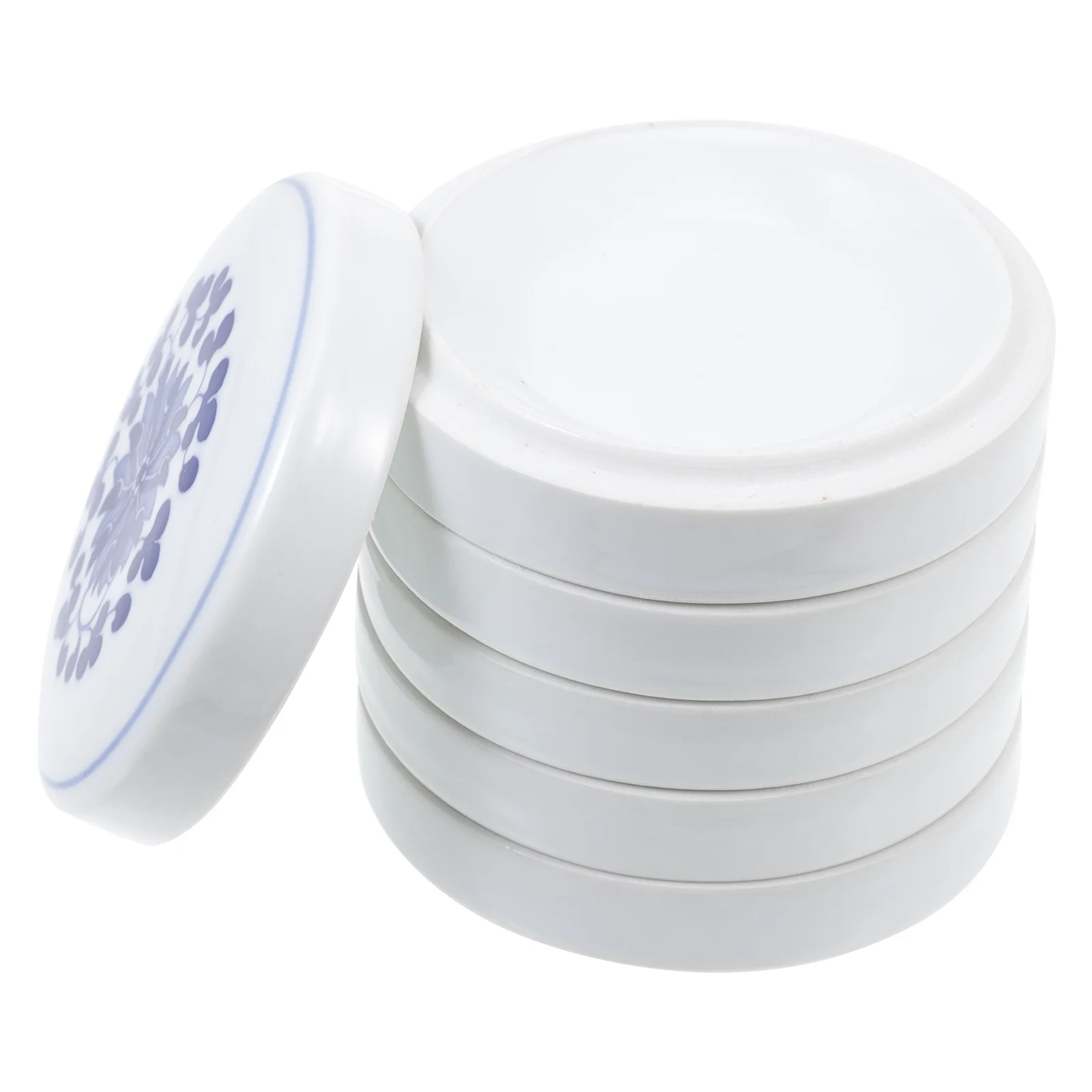 

1Set Durable Ceramic Paint Tray Round Ink Dish Palette for Artists Students Watercolor Pigment Mixing Tray Pigment Board