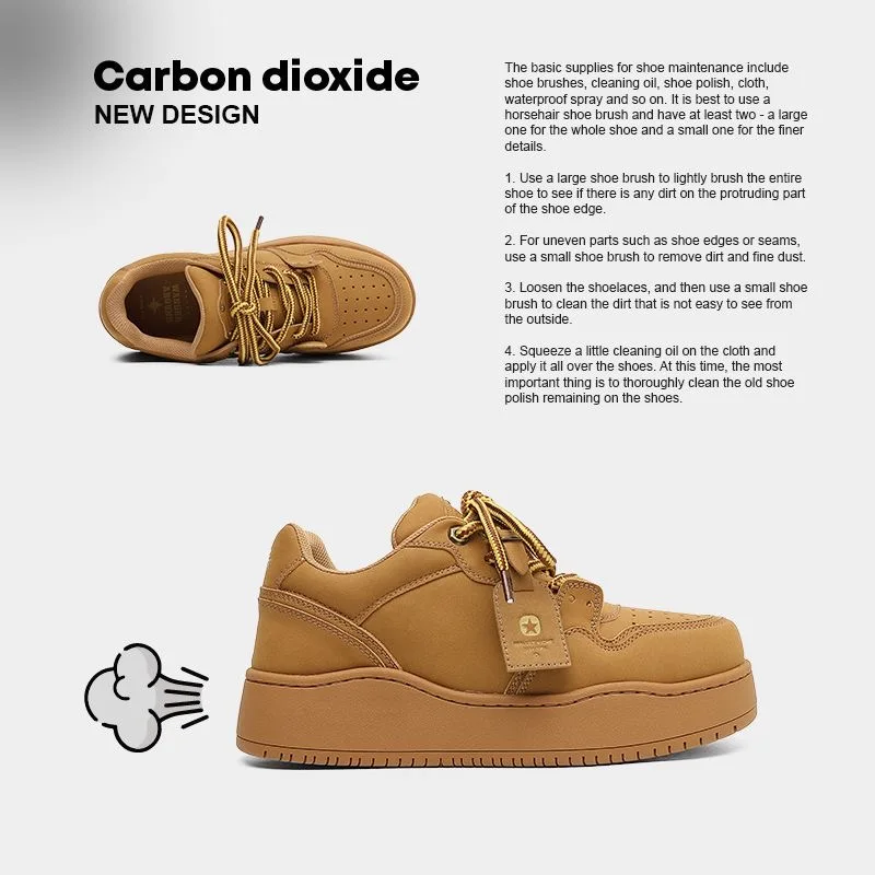 Couple Retro Campus Bread Skate Sneakers Unisex New Model, Thick Non-slip Durable Soft Sole All-match Daily Casual Sports Shoes
