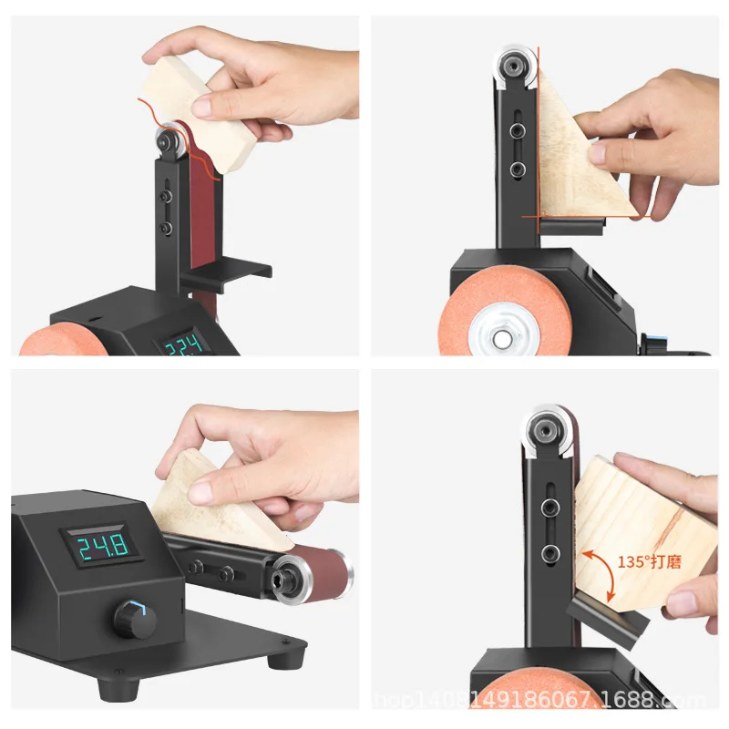 AOLIVIYA Mini Desktop Belt Sander Electric Polishing Knife Sharpener Machine For DIY Sanding Grinding Specialty Tools