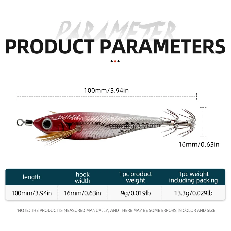 ShareShark 10cm/9g Luminous Round Bellied Shrimp Squid Hook Lure with Rattling Bead Horizontal Design for Fishing view 2