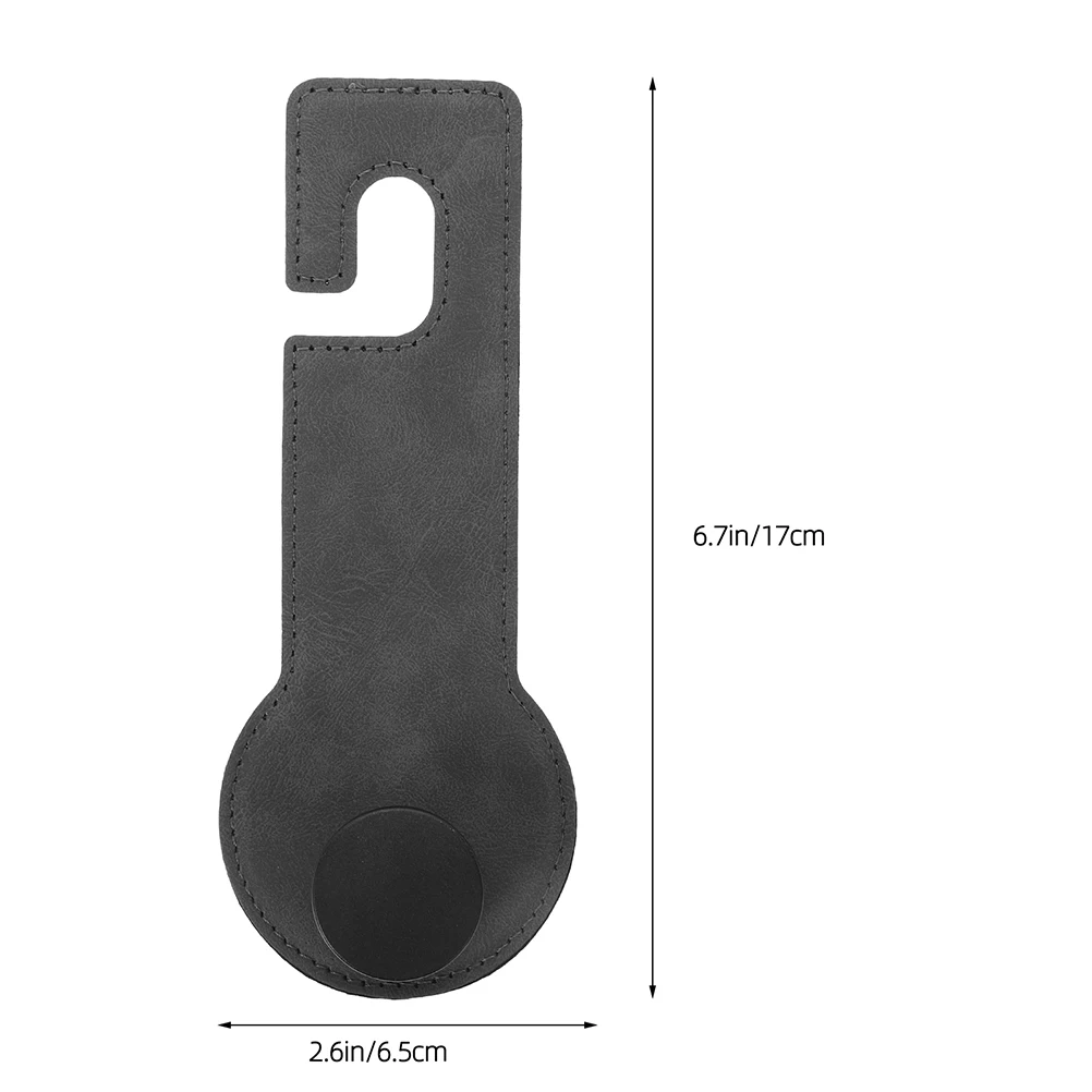 

Car Seat Back Storage Hooks Invisible PU Material Grey Color Car Purse Hooks Headrest ganizer Travel Accessories