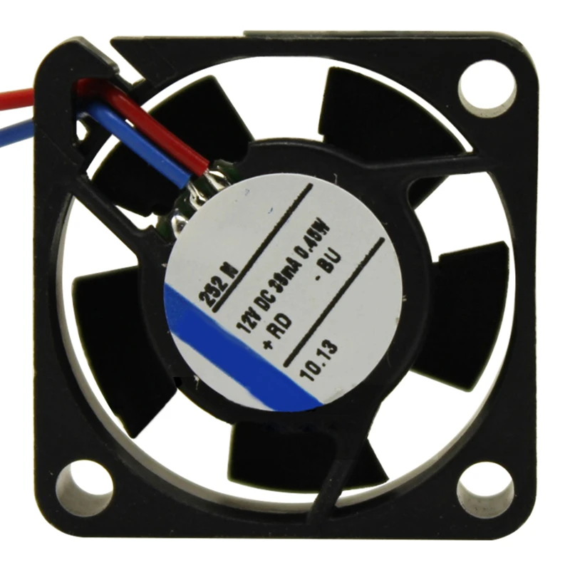 252N 12V DC 0.45W 25x25x8mm 2 Wires DC axial compact fan Air cooling fan