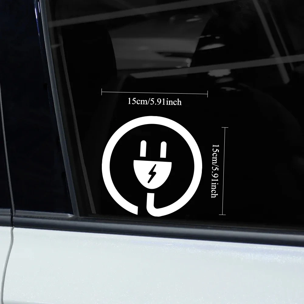 Electric Plug Lightning Sticker Waterproof Vinyl Decal For EV Car Laptop Helmet Auto Tuning Creative Decor
