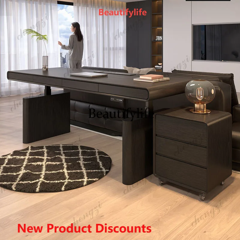 

H Minimalist Wooden Office Desk Study Executive Modern Decoration Luxury Office Desk Aesthetic