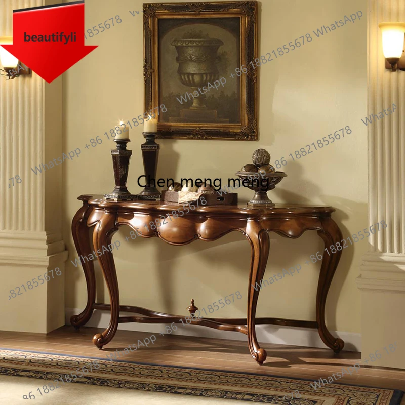 

M02 Американский изогнутый входной столик, бытовой входной столик у стены, полностью украшенный резной диван со спинкой нескольких