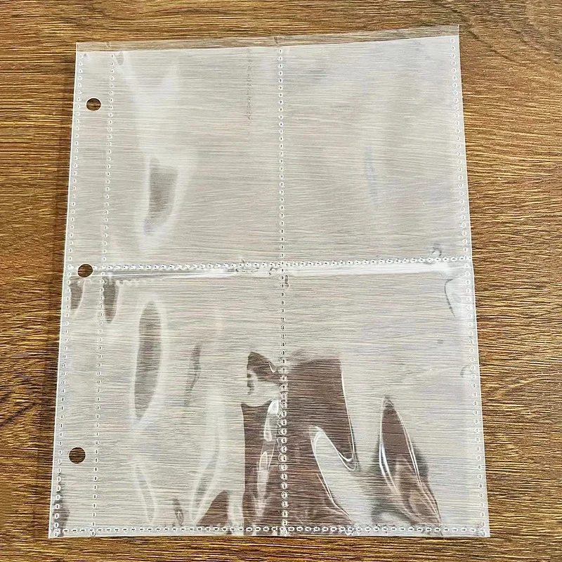 A5 Album Binder Pages 4 Pocket Double-Sided Trading Card Page Protector Ultra-Clear Sleeve Sheets for Game Cards Photocard