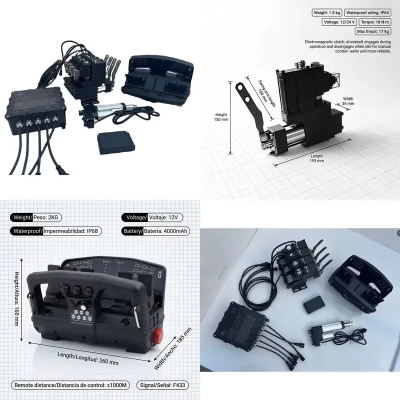2026 latest car crane remote control wireless proportional remote control, 4 joystick commands