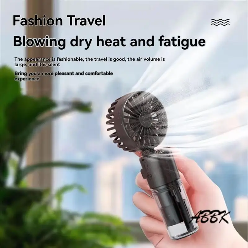 

ABBK-портативный мини-вентилятор с USB-перезаряжаемым увлажнителем, охлаждающим спреем, идеально подходит для дома, офиса, общежития, компактного и портативного компьютера