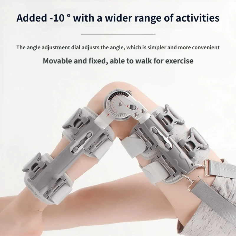 Hinged Knee Brace Immobilizer Orthosis Stabilizer for ACL MCL PCL Injury, Recovery Support for Orthopedic Rehab Post Op