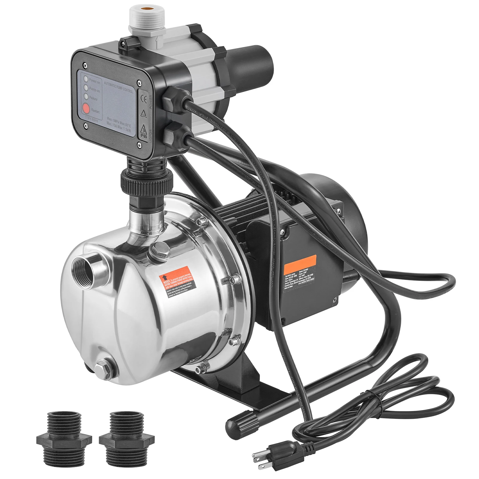 SucceBuy Shallow Well Pump Portable Sprinkler Booster Jet Pumps Automatic Controller for Garden Lawn Irrigation Water Transfer