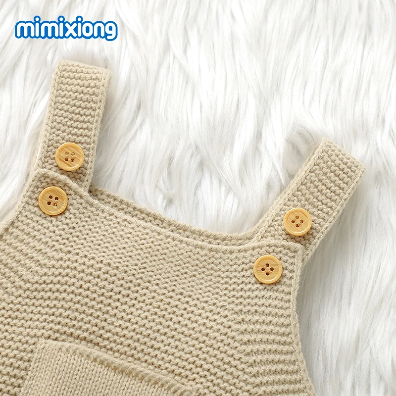 Baby Clothes Winter Beige Long Sleeve Knitting Sweaters Pullovers+Rompers Newborn Boys Outfits Sets 2pcs Infant Girls Tracksuits