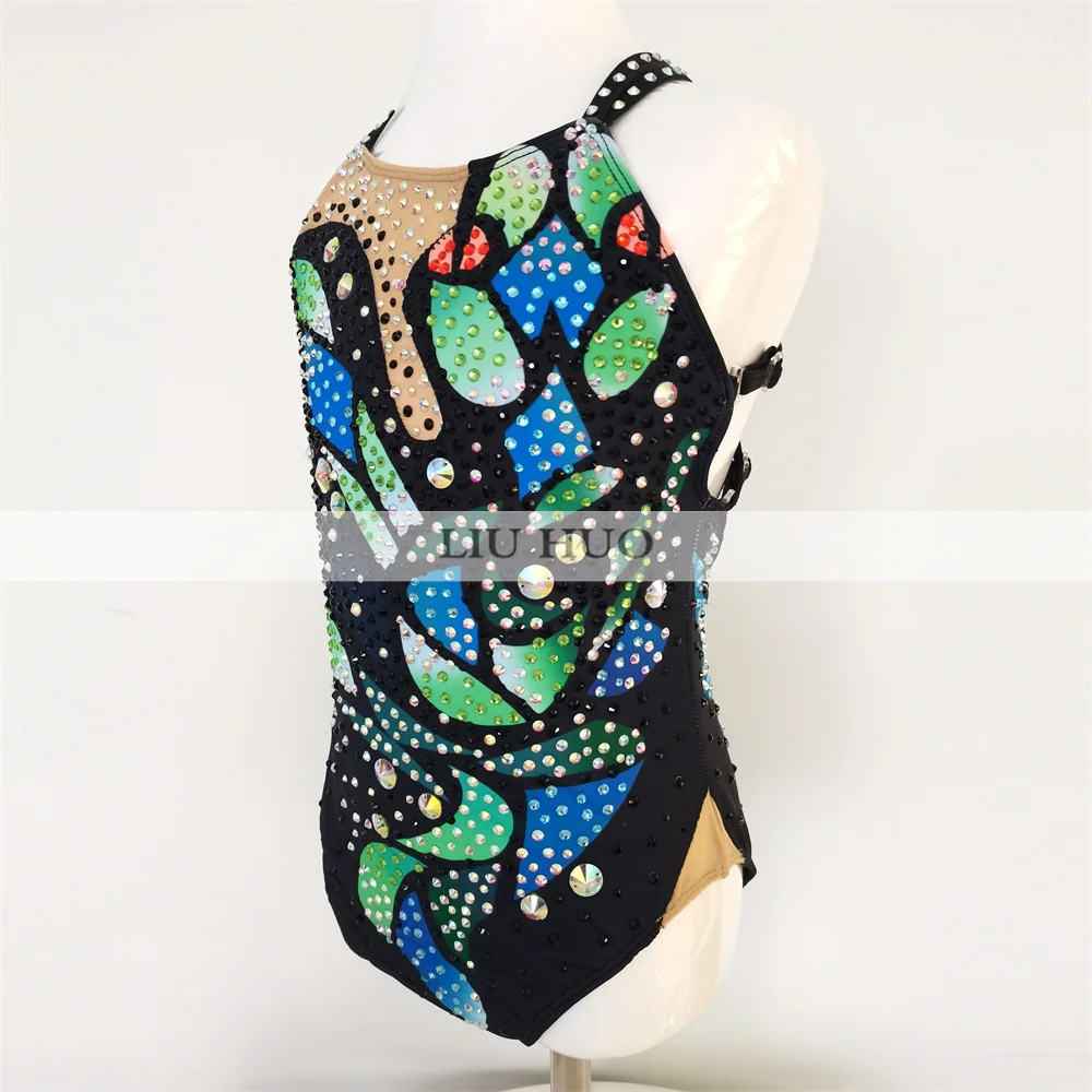 LIUHUO Synchronized Swimming Tights Girls Adult Performance Kids Rhythmic Leotard Children Teens Competition Multicolor Dance