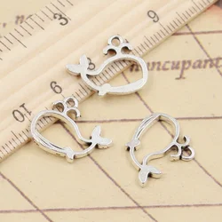 20pcs Charms Spout Whale 15x19mm Tibetan Silver Color Pendants Antique Jewelry Making DIY Handmade Craft
