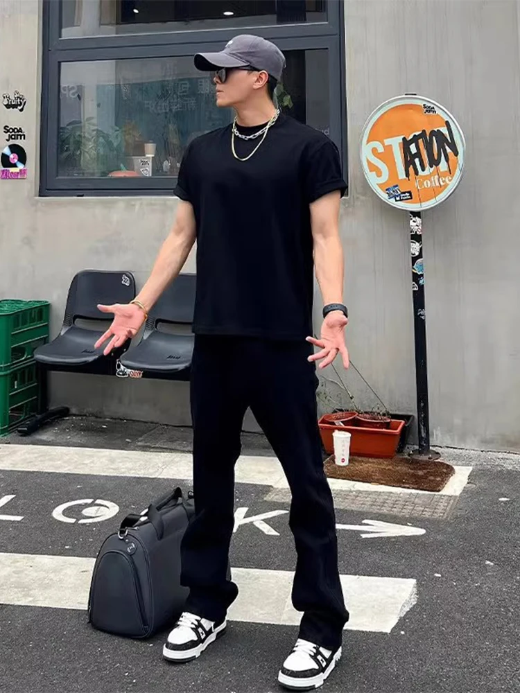 

Мужские джинсы Cleanfit Elastic Bla, прямые, зауженные, в стиле американского стритстайла, с легким расклешением