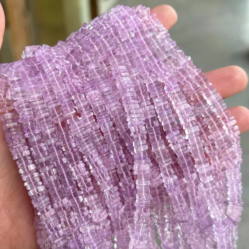 lavender Amethyst roundelle 4-6mm nature  for making jewelry necklace 40cm FPPJ wholesale loose beads