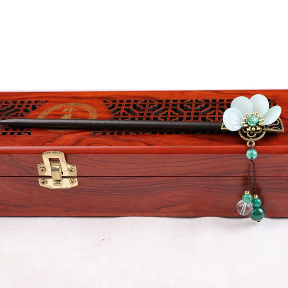 

1pc Vintage Fork Retro Wooden Hairpin Ancient Style Stick Durable Premium Wood Hair Accessories For Women Elegant Chinese Style