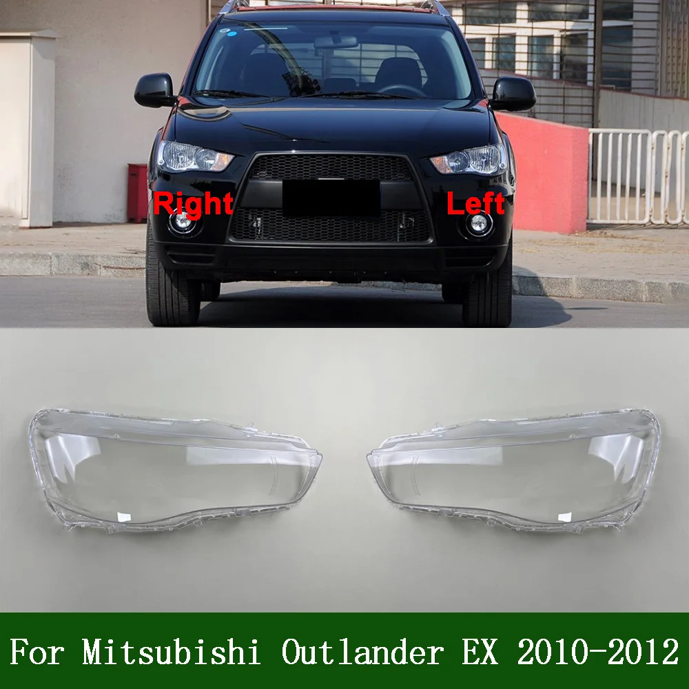 For Mitsubishi Outlander EX 2010-2012 Headlight Transparent Shell Headlamp Cover Lens Plexiglass Replace The Original Lampshade